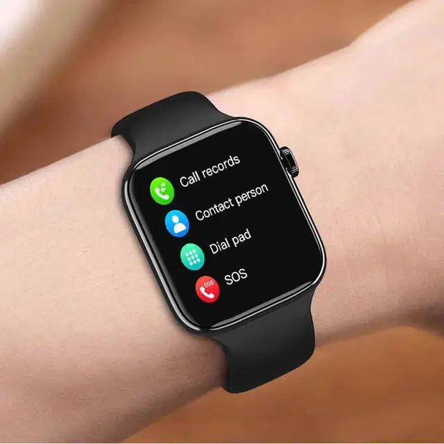 Rubber Strap T 500 Bluetooth Smartwatch for Men & Women, Black