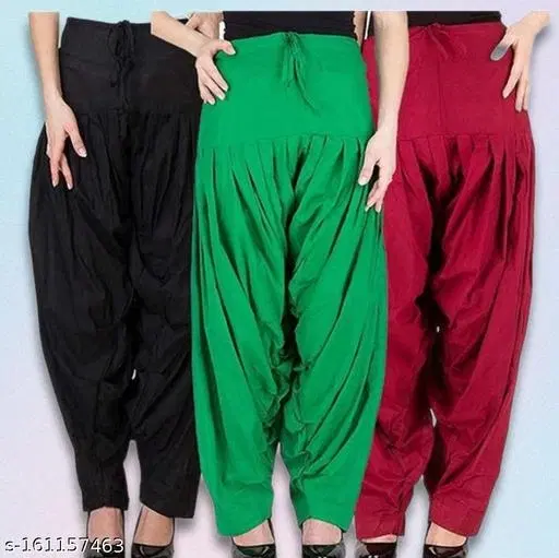 Salwar for Women, Pack of 3 (Black, 28)