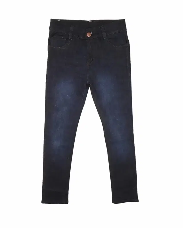 Denim Jeans for Boys (Black, 8-9 Years)