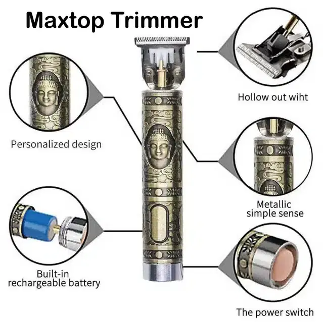 Professional Hair & Beard Trimmer for Men, Gold, Set of 1