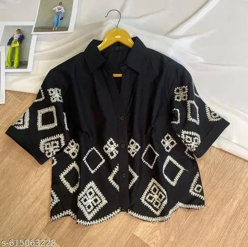Stylish Shirts for Women (Black, S)