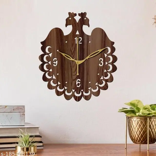 Wooden Wall Clock, Brown
