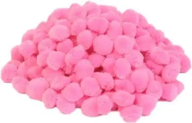 Pom Pom Balls, Pink, Pack of 100