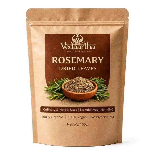 Vedaartha Rosemary Dried Leaves For Hair Growth & Food, 100 g