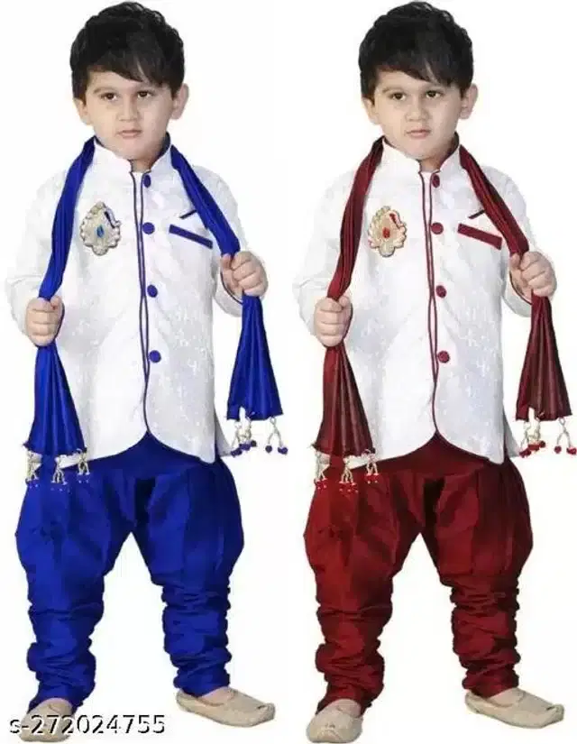 Sherwani Set for Boys, Pack of 2 (Multicolor, 1-2 Years)