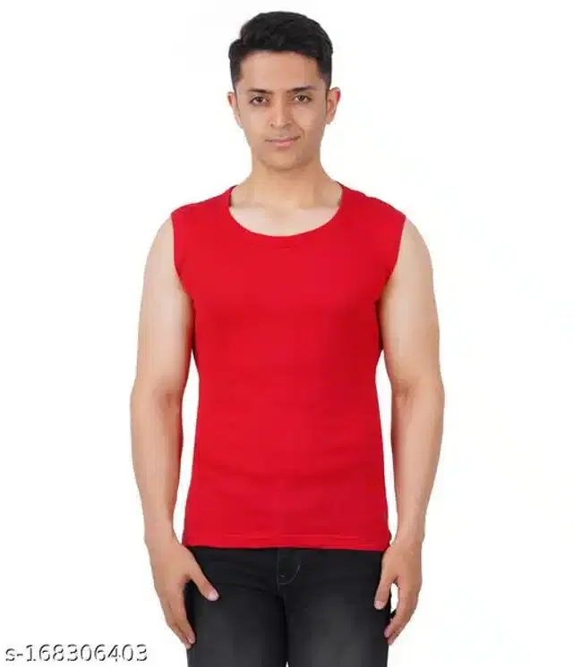 Gym Vests for Men (Red, XS)