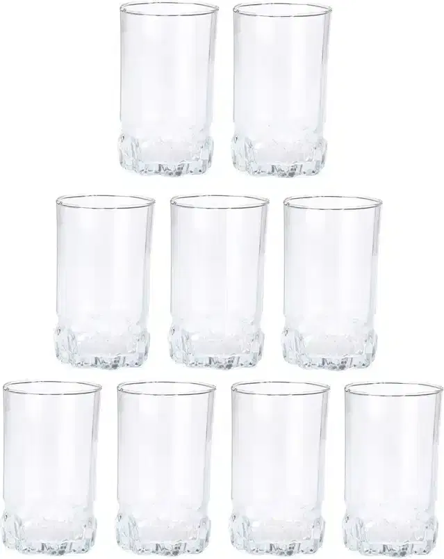 Liquor cum Cocktail Glasses, Transparent, 300 ml, Pack of 9