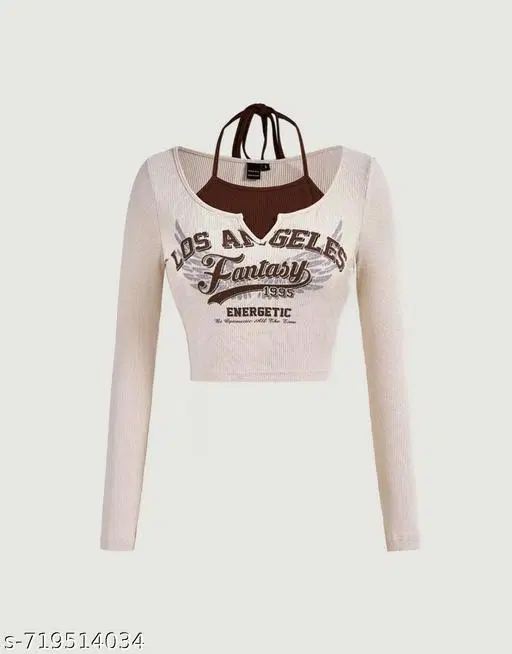 Lycra Top for Women, White (M)