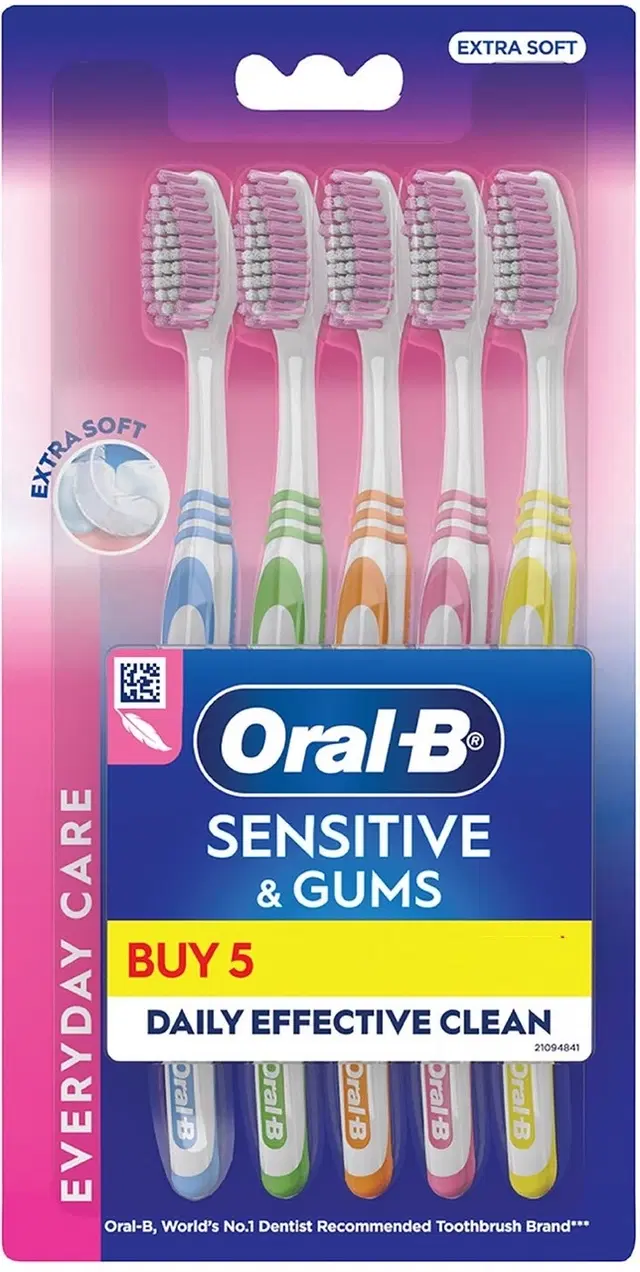 Oral-B Sensitive Care Toothbrush, Extra Soft (Pack Of 5)