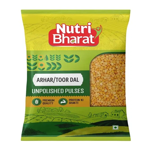 Nutri Bharat Unpolished Arhar/ Toor Dal 500 g