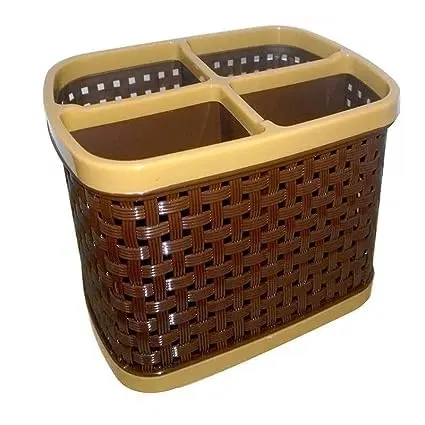 KT Plastic 4 Section Multi-Purpose Storage Organizer for Home & Kitchen, Assorted