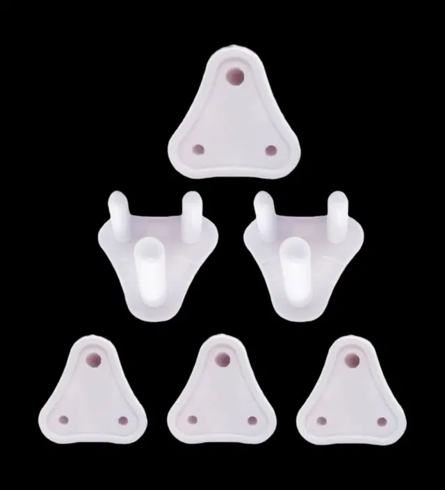 Child Safety Electric Socket Plug Guards, White, Pack of 6