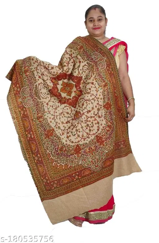 Kavim Multicolor Wool Printed Shawl for Women (Multicolor, Free Size)