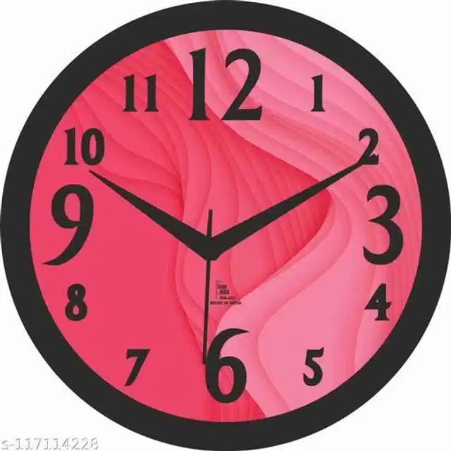 Designer Analog Wall Clock, Pink