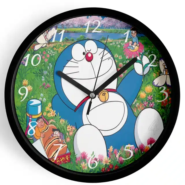 Doraemon Analog Wall Clock, Multicolor, 7 Inches