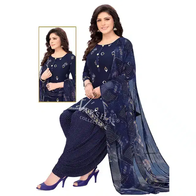 Unstitched Dress Material for Women (Multicolor)