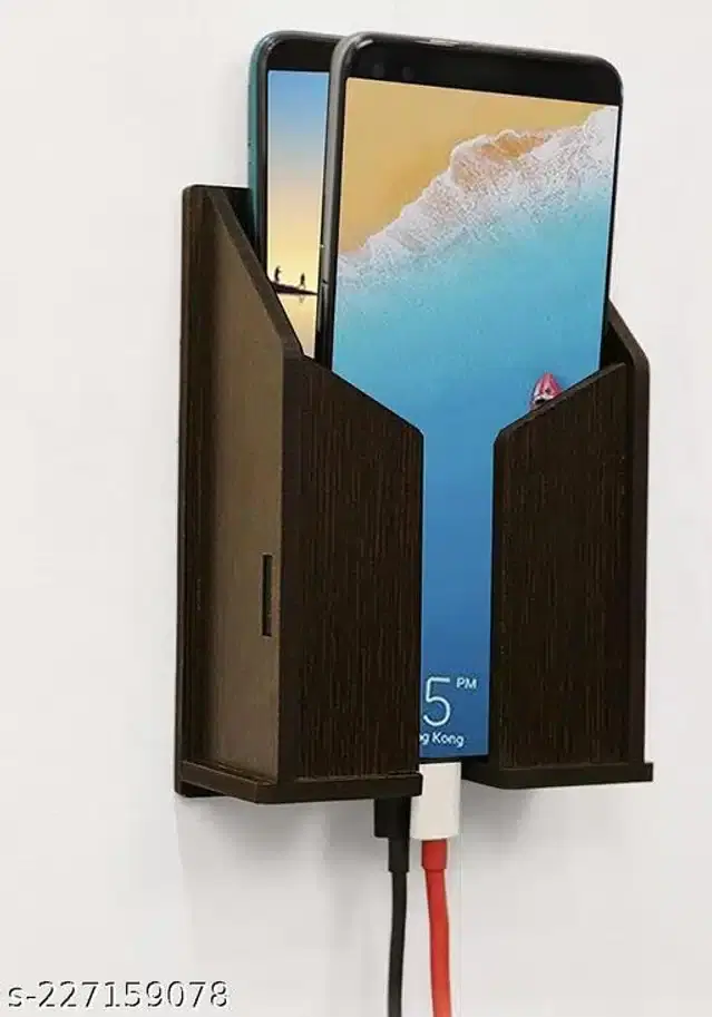 Wall Mount Mobile Stand, Brown