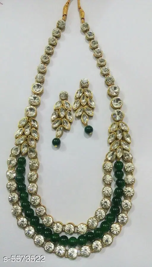 Shimmering Unique Jewellery Set for Women, Green