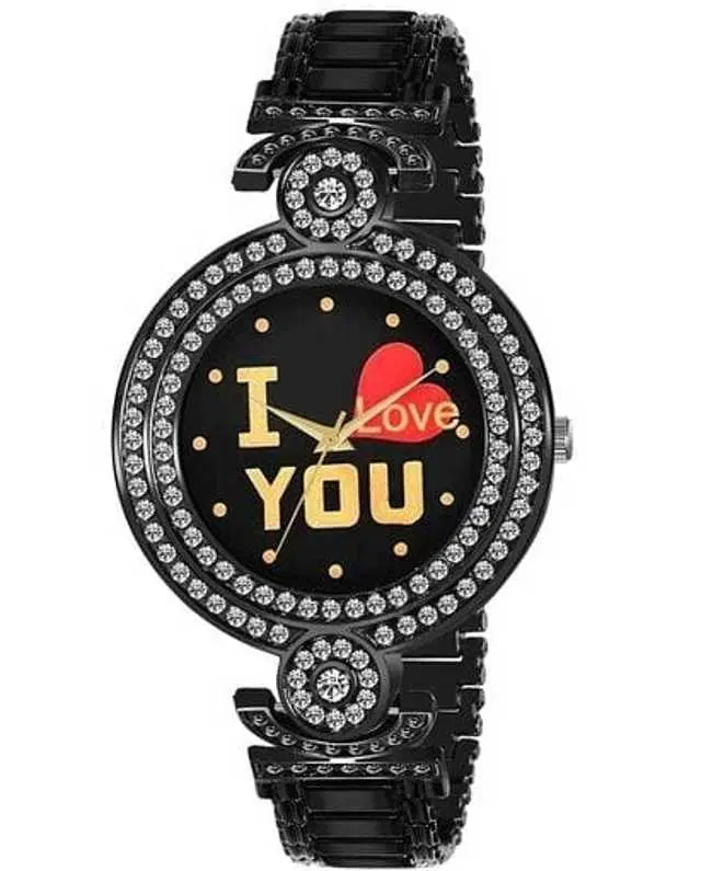 Analog Watch For Womens (Black) (WS-343)