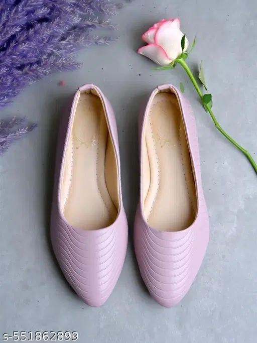 Shoetopia Solid Synthetic Ballerinas (Purple, 8.5-9 Years)