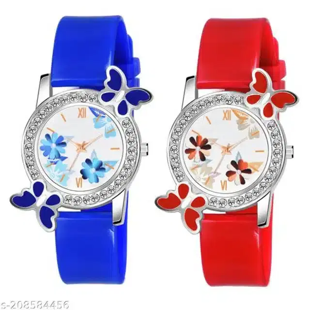 Analog Watch for Women, Pack of 2 (Multicolor)