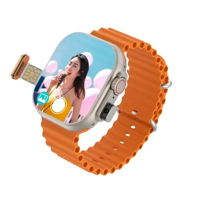 Nylon Strap Smart S8 Ultra Smart Watch for Men & Women, Orange