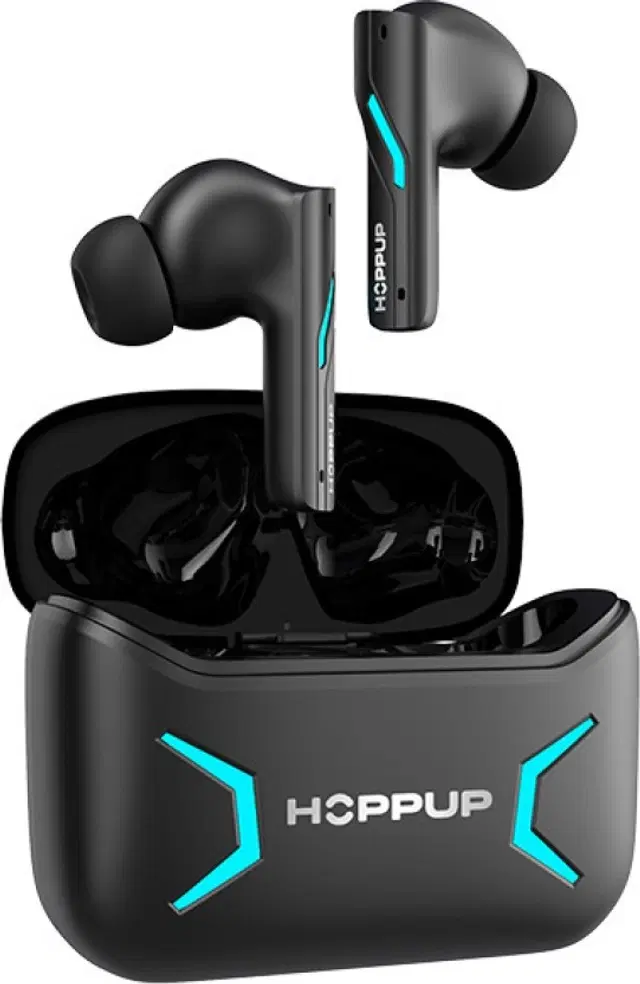 HOPPUP Predator Xo1 Earbuds, Black with 50H Playtime,13MM Drivers,40MS Low Latency,ENC Gaming Bluetooth