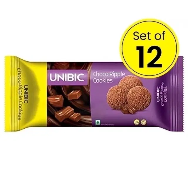 Unibic Choco Ripple Cookies 12X50 g (Pack Of 12)