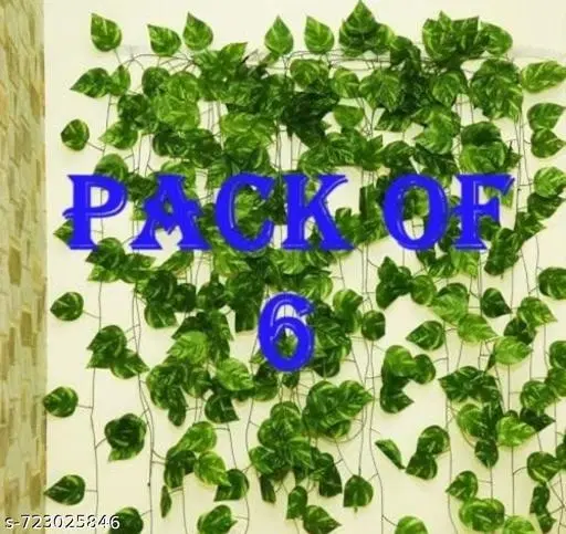 Moneyplant Garlands Plant for Women, Pack of 6 (Green)