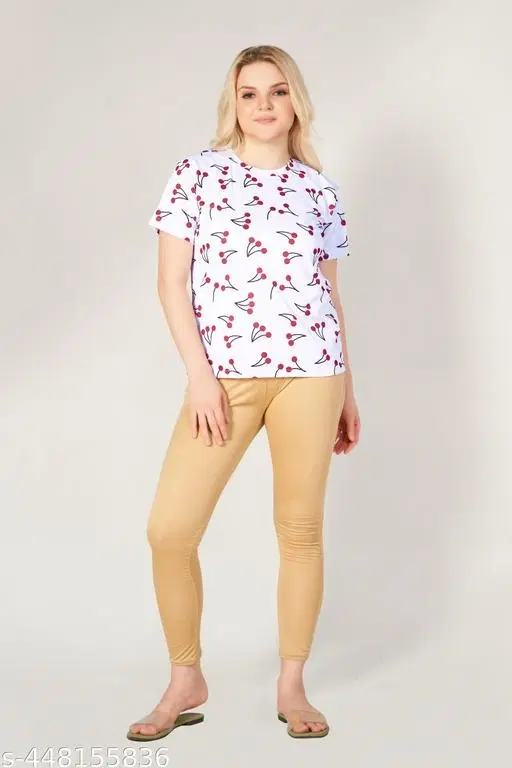 Basic T-shirt for Women (White, S)