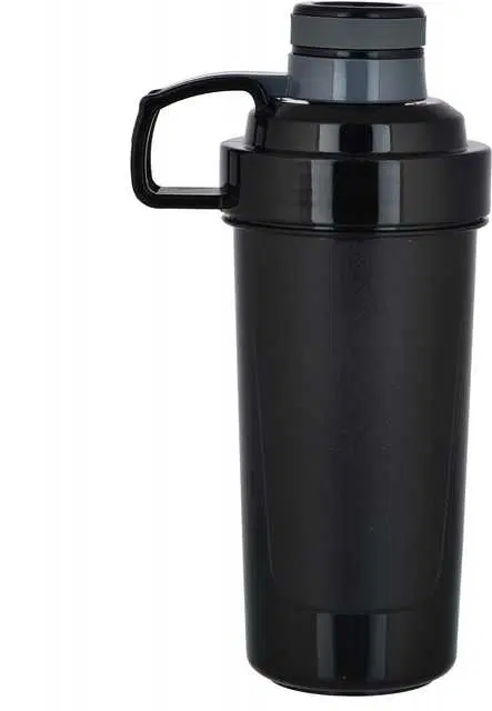 Gym Shaker Bottle, Black, 500 ml, Pack Of 1, A14