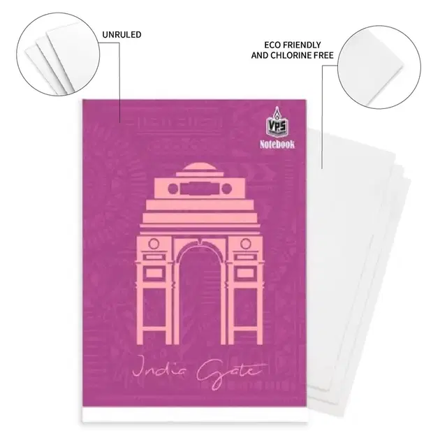 VPS A4 Plain Notebook, 140 Pages, Pack of 2
