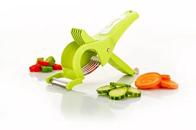 Plastic Vegetable Cutter with Peeler, Multicolor