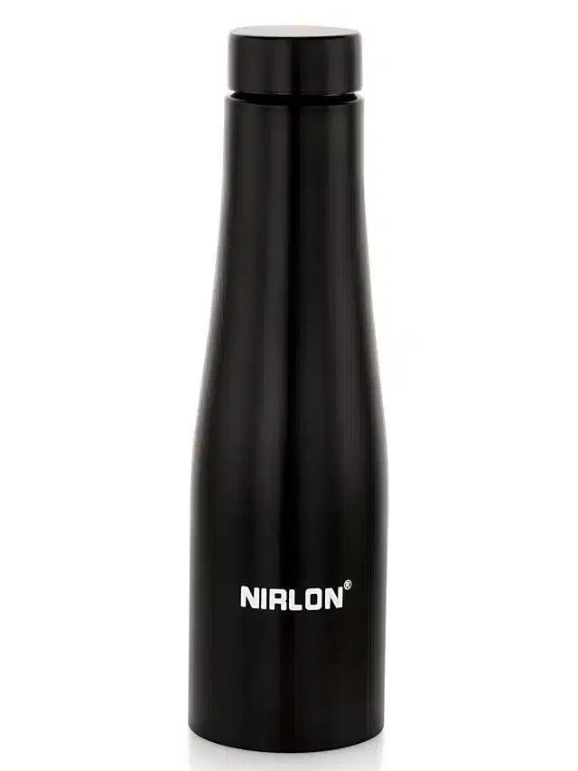 Stainless Steel Insulated Single Wall Water Bottle, Black, 1000 ml