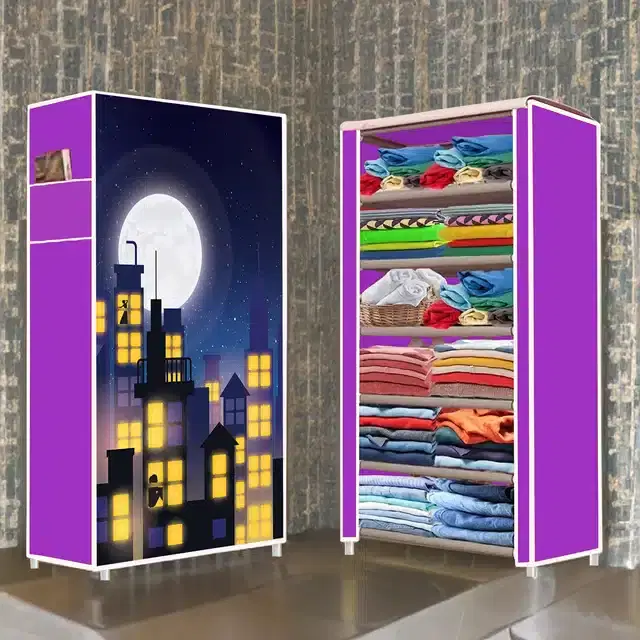 Portable Lightweight Cloth Storage Bag, Purple