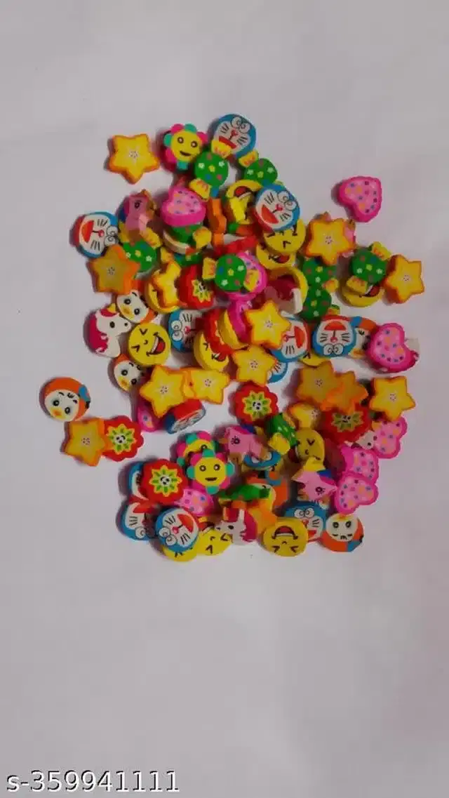 Mini Erasers for Childrens, Multicolor, Pack of 100