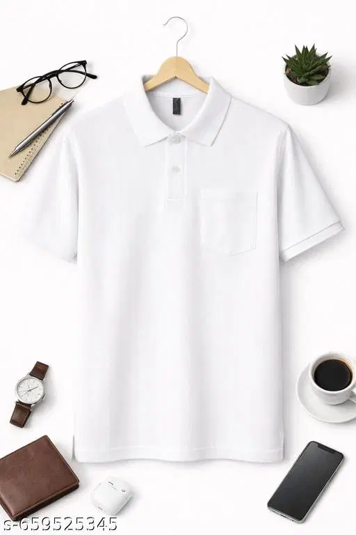 Cotton Blend Printed T-shirt for men, White (3XL)