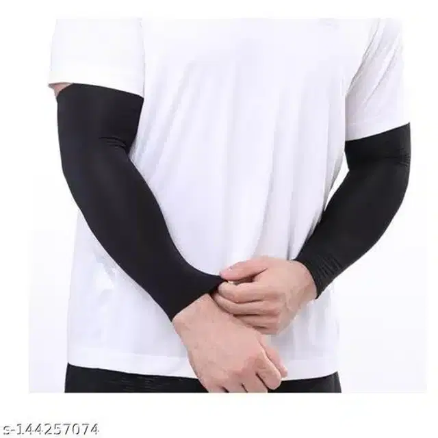 Arm Sleeves for Men & Women, Set of 1 (Black)