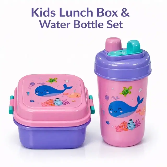 Aqua  Lunch Box with Sipper