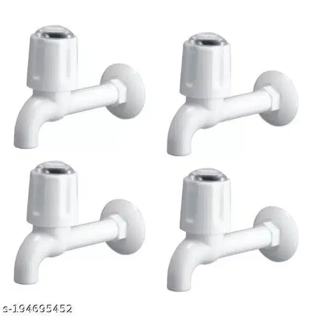 Bathroom Tap, White, Pack Of 4