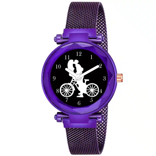 Analog Watch for Girls (Purple)