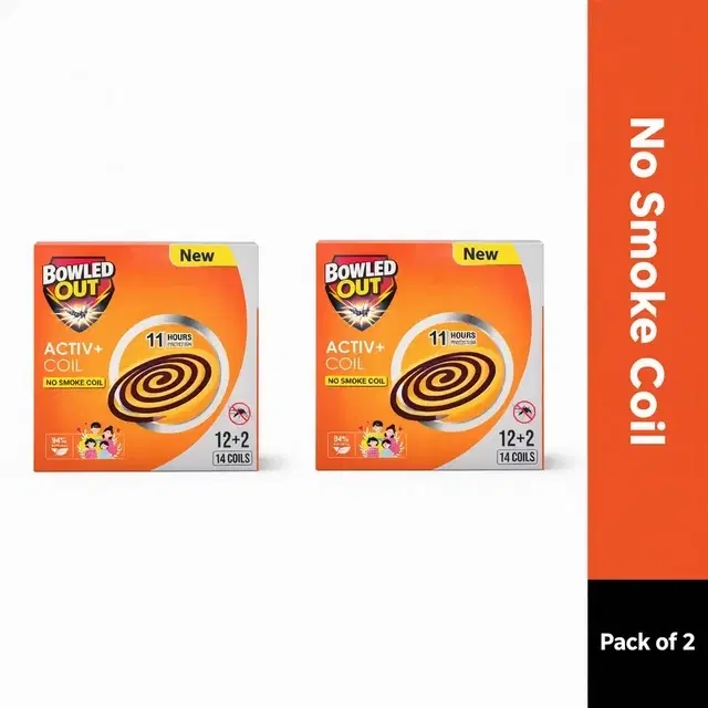 Bowled Out No Smoke Coil Red (12+2 Coils) (Pack of 2)