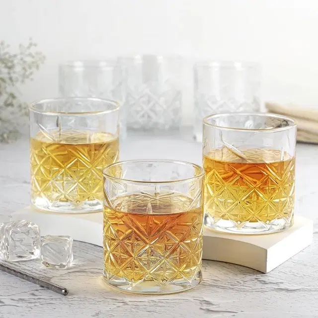 Cello Classix K-Series Glass Tumbler, 325 ml | Set Of 6 | Lead-Free Toughened Glass | Dishwasher Safe | Water, Juice & Cocktail Glass For Home, Office & Parties