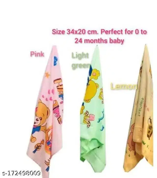 Extra Soft Bath Towel for Baby, Multicolor, Pack of 3