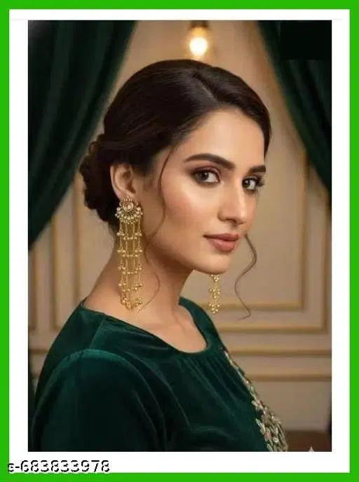 Samridhi Kashmiri golden Earring