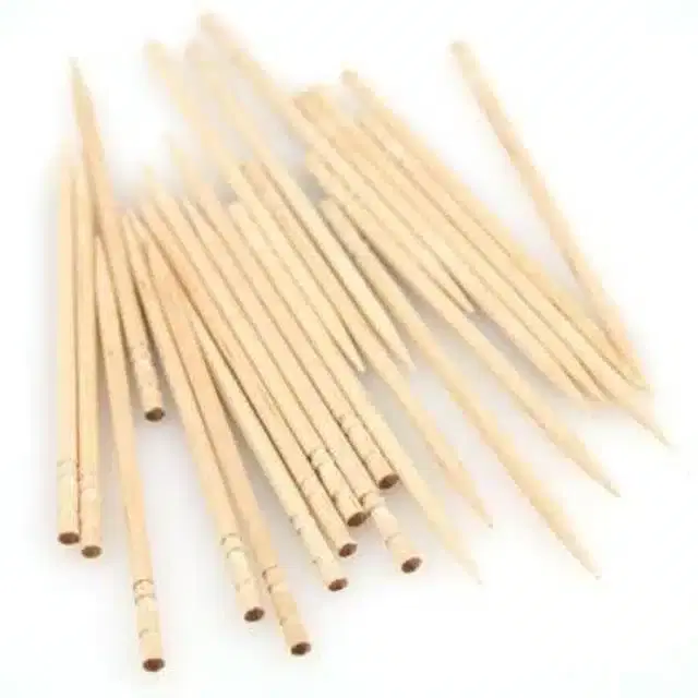 Wooden Toothpicks, Multicolor, Pack of 100