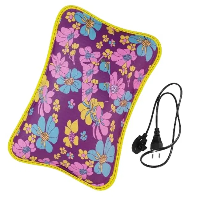 Electric Hot Water Bag for Body Pain Relief, Multicolor, 1 L