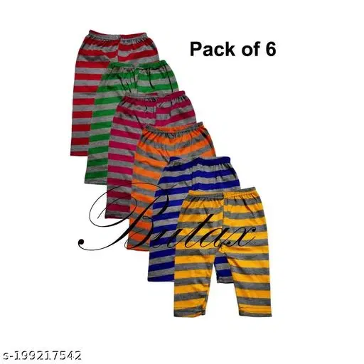 Woolen Thermal Bottom Wear for Kids, Set of 6 (Multicolor, 0-3 Months)