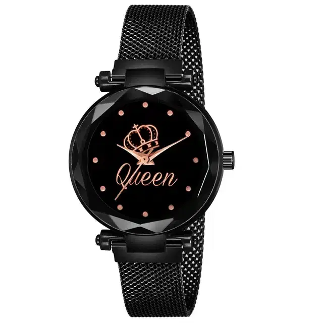Analog Watch for Girls (Black)