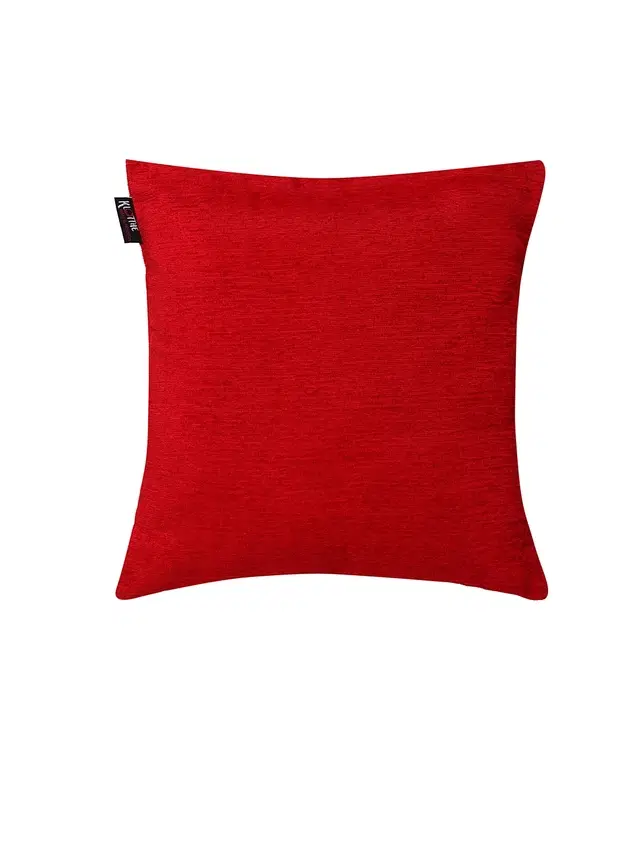 Cotton Cushion Cover, Red, 14x14 inches